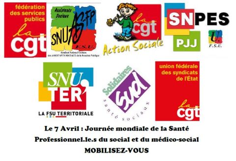 Préavis et tract intersyndical pour la journée d’action travail social du 7 avril