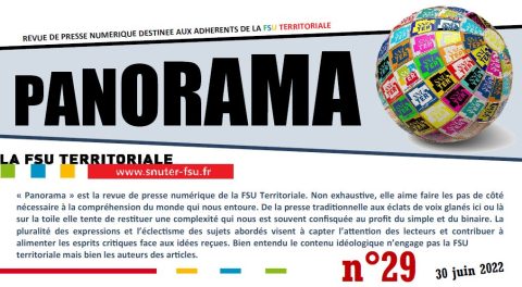 Panorama n°29, la revue de presse de la FSU Territoriale