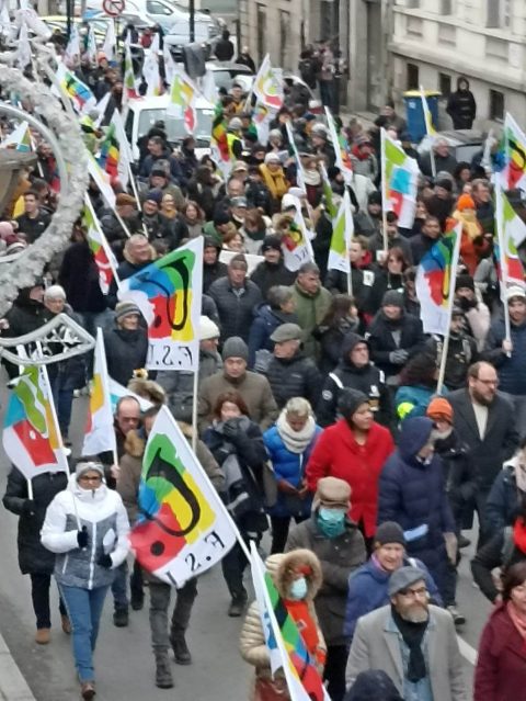 Ensemble contre la réforme des retraites le 31 janvier 2023