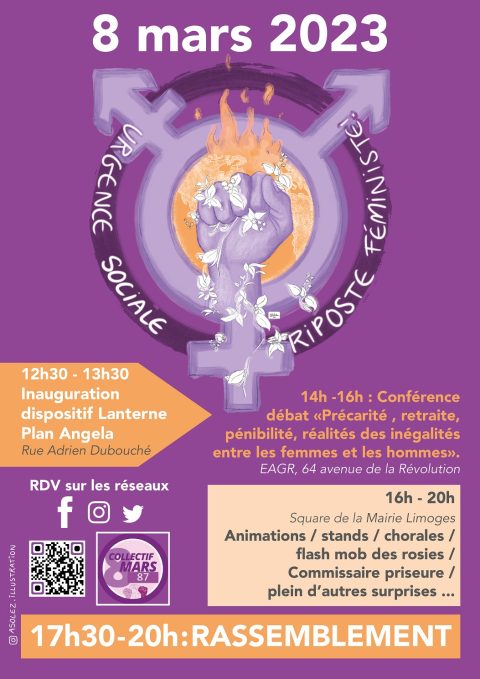 Limoges : 8 mars 2023,Journée internationaledes luttes et des droits des femmes
