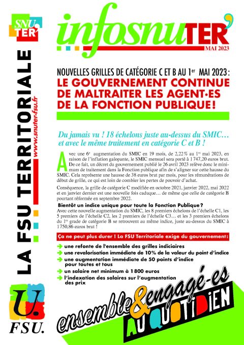 NOUVELLES GRILLES DE CATÉGORIE C ET B AU 1er MAI 2023 :